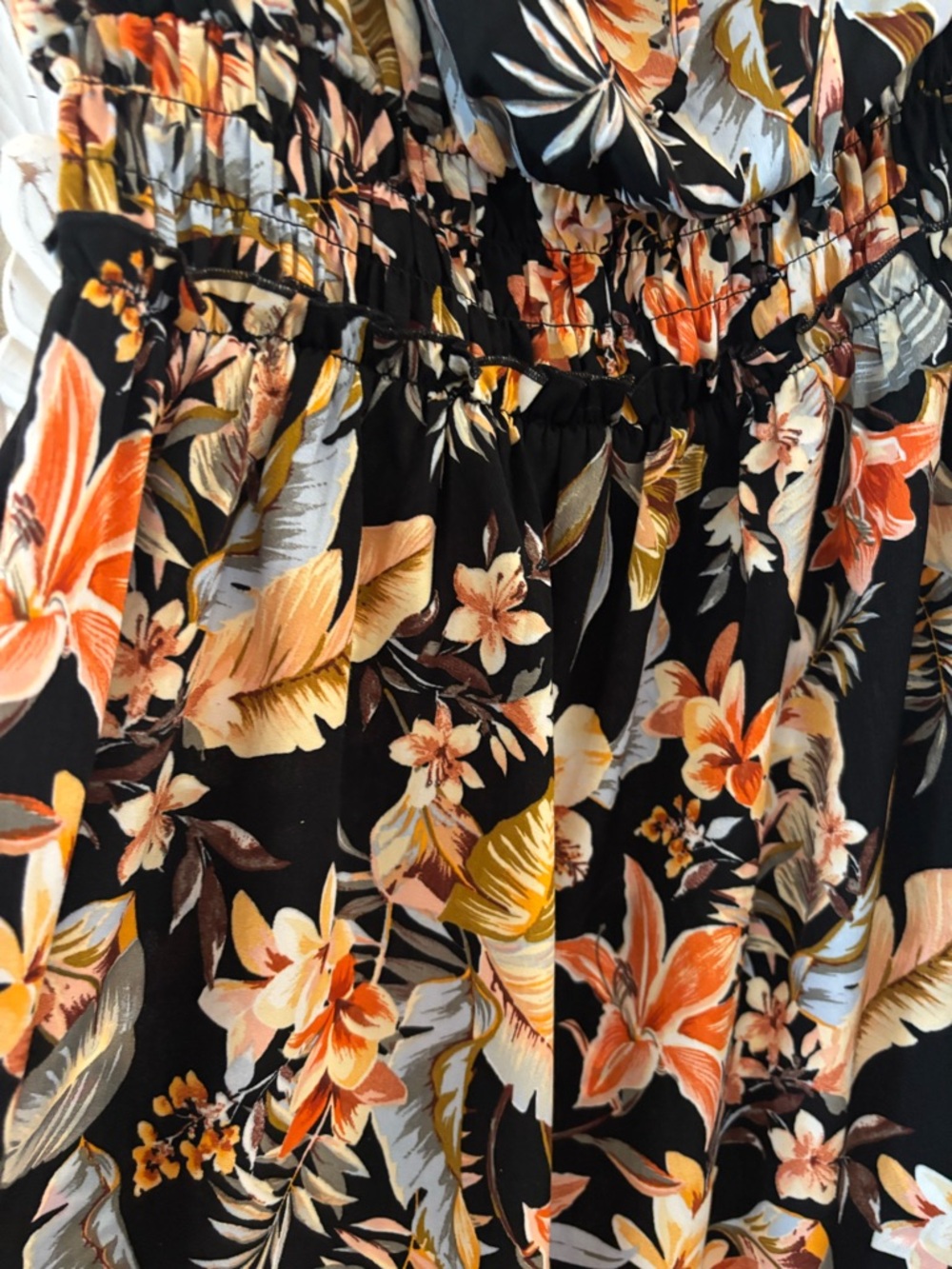 🌺 Gorgeous Tropical Floral Print Black Maxi Dress 🌺 Size 3x 🌺 EUC - Picture 6 of 7